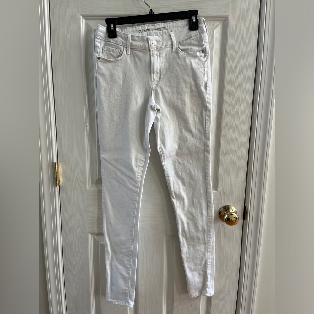 White Jeans size 4 long | Old Navy white jeans |